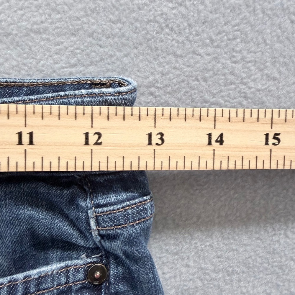 Y2K Minimalist Light Wash Stretch Straight Jeans American Eagle Womens 0 Long - Picture 6 of 11